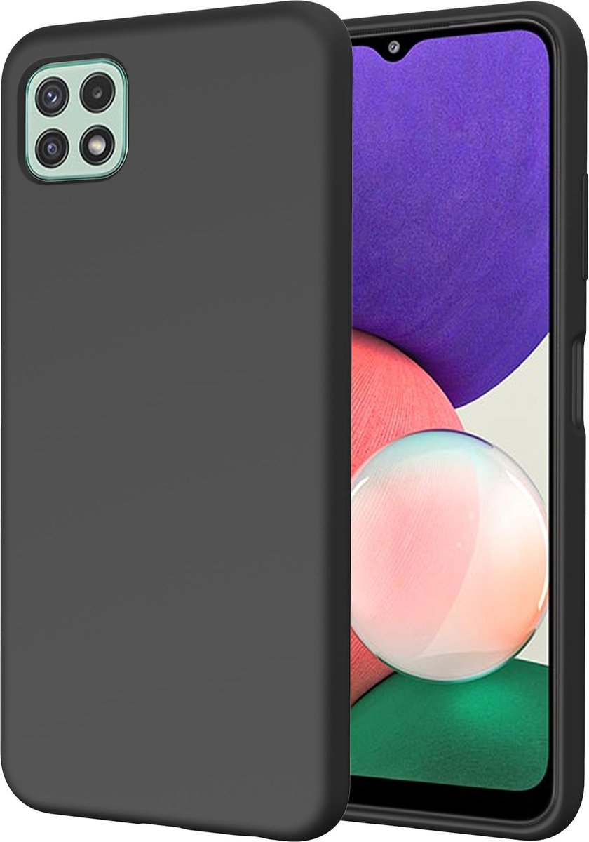 Azuri liquid silicon cover - zwart - voor Samsung Galaxy A22