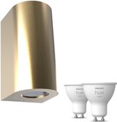 Nordlux Canto 2 maxi wandlamp - LED -  goud - 2 lichtpunten - Incl. Philips Hue White Gu10