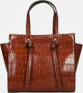 Firenze handtas/crossbody tas croco XS dark brown