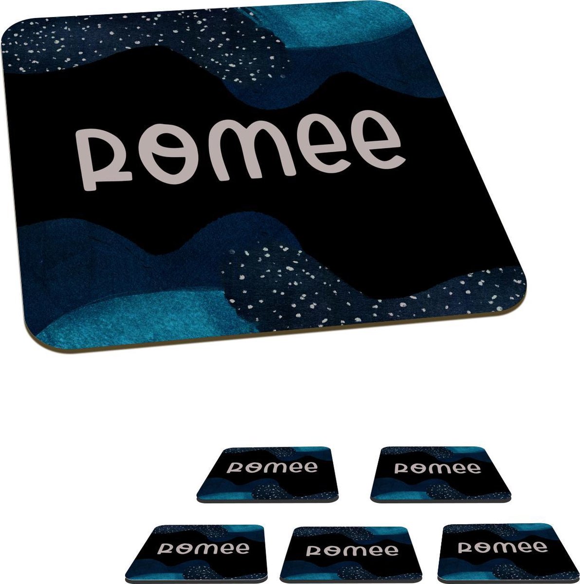 Onderzetters voor glazen - Romee - Pastel - Meisje - 10x10 cm - Glasonderzetters - 6 stuks