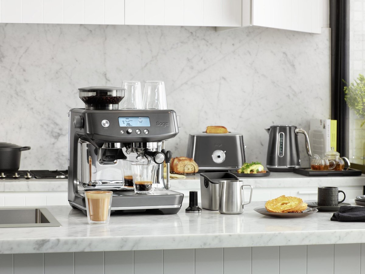 Afbeelding 2 van Sage the Barista Pro™ Black Stainless Steel Pistonmachine