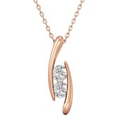 Yolora Dames Ketting met Hanger - Kalpa Camaka Kristallen - Rosé kleurig - 18K Roségoud Verguld - Vrouwen Collier Rose Gold - Sieraden - Luxe Giftbox - Geschenkdoos - Cadeau doos - Exclusieve Geschenkverpakking - Mooie Cadeauverpakking