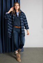 River Woods Jas met franjes in blauw