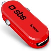 SBS Speedy 1-Poorts USB Autolader 2A 12/24 Volt - Rood