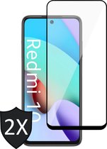 Xiaomi Redmi 10 - Beschermglas Full Screenprotector - Glas Screen Protector - 2 Stuks