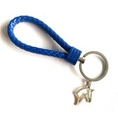 Sleutelhanger - Donker Blauw - Paard - Paardrijden - Paardensport - Paardenhoofd - Sport - Hanger - Leer - Kleur - Sportsieraad - Sieraad - Sportsieraden - Sieraden - Team - Teamka