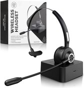 Draadloze Headset met Microfoon | Draadloze Koptelefoon | Noise cancelling | Bluetooth en Oplaadbaar | Handsfree | Draadloze Headset Met Microfoon | Koptelefoon | Bluetooth 5.0 | Computer Hea