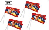 100x Zwaai vlaggetje Welkom Sinterklaas - Sint en Piet | Sinterklaas feest | thema feest | 5 december | festival