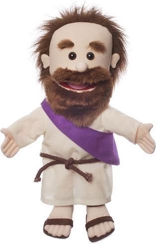 Bijbelse handpop Jezus - Sillypuppets 35cm - Bijbelverhalen - christelijke cadeaus - Doop - Communie - Zondagschool