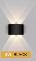 Wandlicht - Lamp - Verlichting - Wit Warm Licht - 4 WAT - Zwart