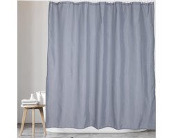 KAV – Douchegordijn – Polyester – 180 x 220 cm  –  Licht Grijs