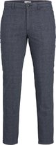 JACK&JONES PANTS STUDIO JJIOLLIE JJCHARLIE AKM NAVY CHECK Heren Broek - Maat 32 34