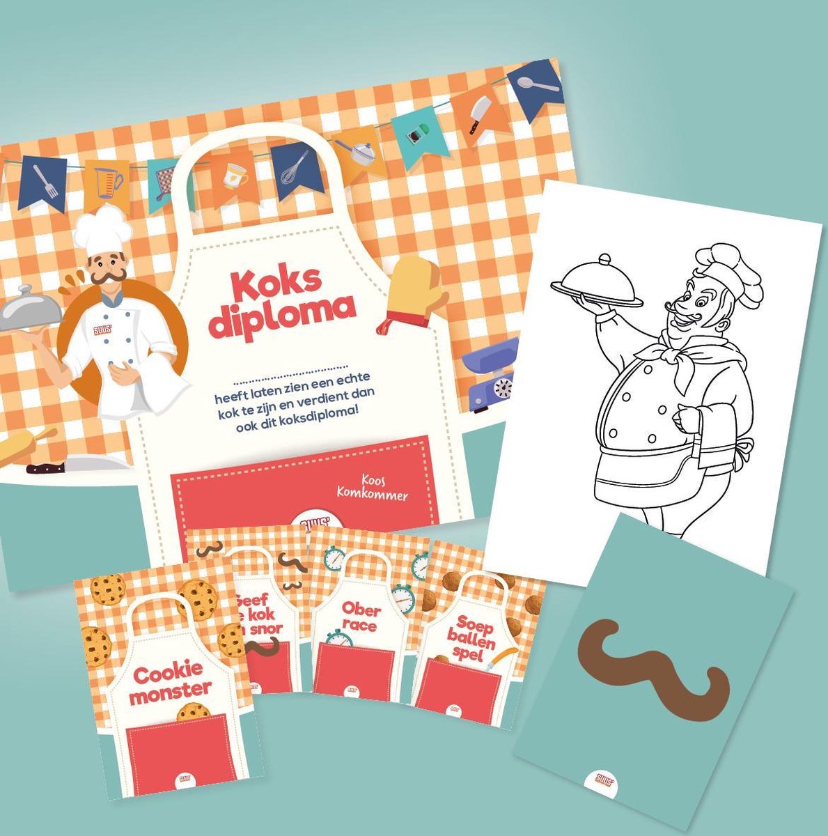 Kinderfeestje koken, Speurtocht pakket (10 kinderen)
