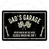 Retro Muur Decoratie uit Metaal Vintage Garage Sign 20x30cm XP-15