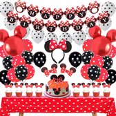 La Gabriela - Minnie Mouse - 55 Stuks - Minnie Mouse Ballonnen - Rood - Red - Feestdecoratie - Folieballonnen - Heliumballonnen - Feestje - Verjaardag - Versiering