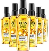 Gliss Kur Every Day Oil Elixir Ultimate Repair Haarolie 6x 75 ml - Voordeelverpakking