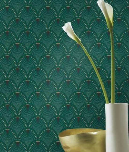 valuta Kwik nood Voorraad selectie 433258 Art Deco Behang | bol.com