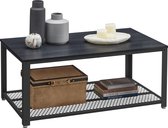 Table Vasagle - Table Vintage - Table d'Appoint Salon - Table Basse - Zwart