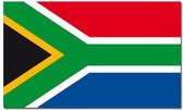 Zuid Afrikaanse vlag met 2 gratis Zuid Afrika stickers