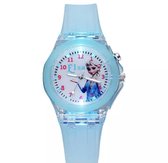 Frozen Kinderhorloge Elsa met licht - Lichtblauw