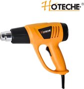 HOTECHE P801103  Heteluchtpistool - Verfbrander van 2000W - Heatgun met 2 Temperatuurstanden - D-handgreep heteluchtpistool - Incl. 4 opzetstukken & Koffer