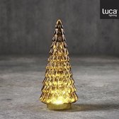 Luca Lighting - Boom l.bruin 4 led werkt op batterijen - h26xd11.5cm - Woonaccessoires en seizoensgebondendecoratie