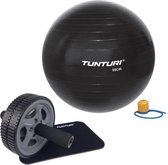 Tunturi - Fitness Set - Trainingswiel - Gymball Zwart 55 cm