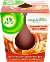 Air Wick | 2x Air Wick geurkaars Appel Kaneel 105 gram | 2x geurkaars in glas
