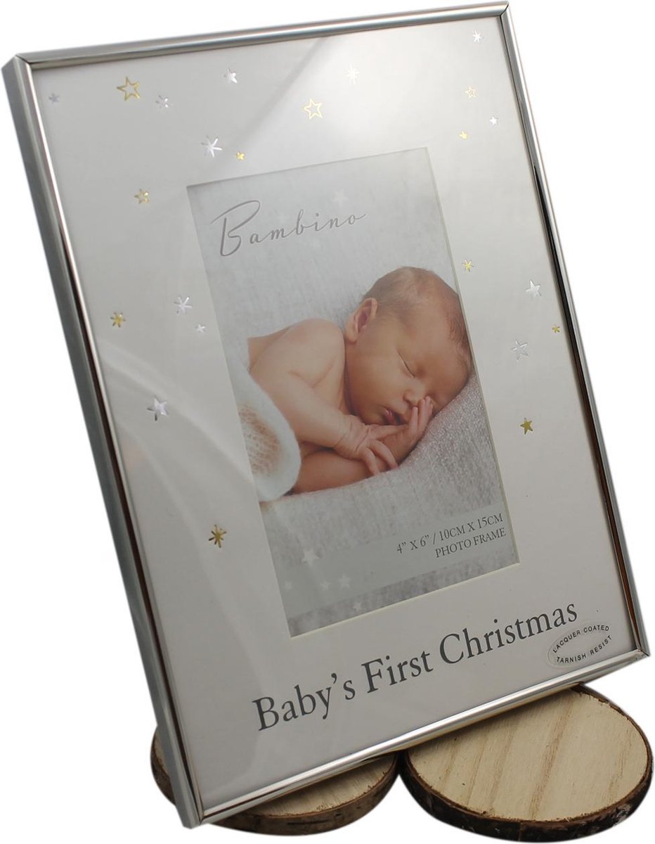 Bambino Baby's First Christmas fotolijst silver plated