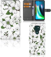 Book Case Motorola Moto G9 Play | E7 Plus Hoesje Dogwood Flowers