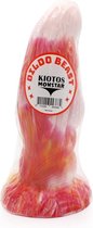 Kiotos Monstar - Dildo Beast 3 - 21 x 7 cm - Tie Dye Oranje/Wit/Rood
