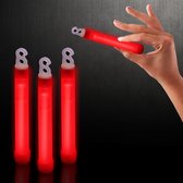 25 rode glow sticks | 15 cm | geleverd met koordjes | Kinderfeest | Halloween feest | Glow in the Dark | Breaklight | Breeklichtjes