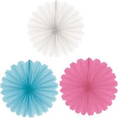 Blauw Roze Wit - 3 stuks