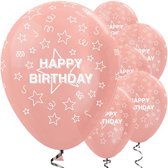 Ballonnen ‘Happy Birthday’ Rosé Parel - 5 stuks