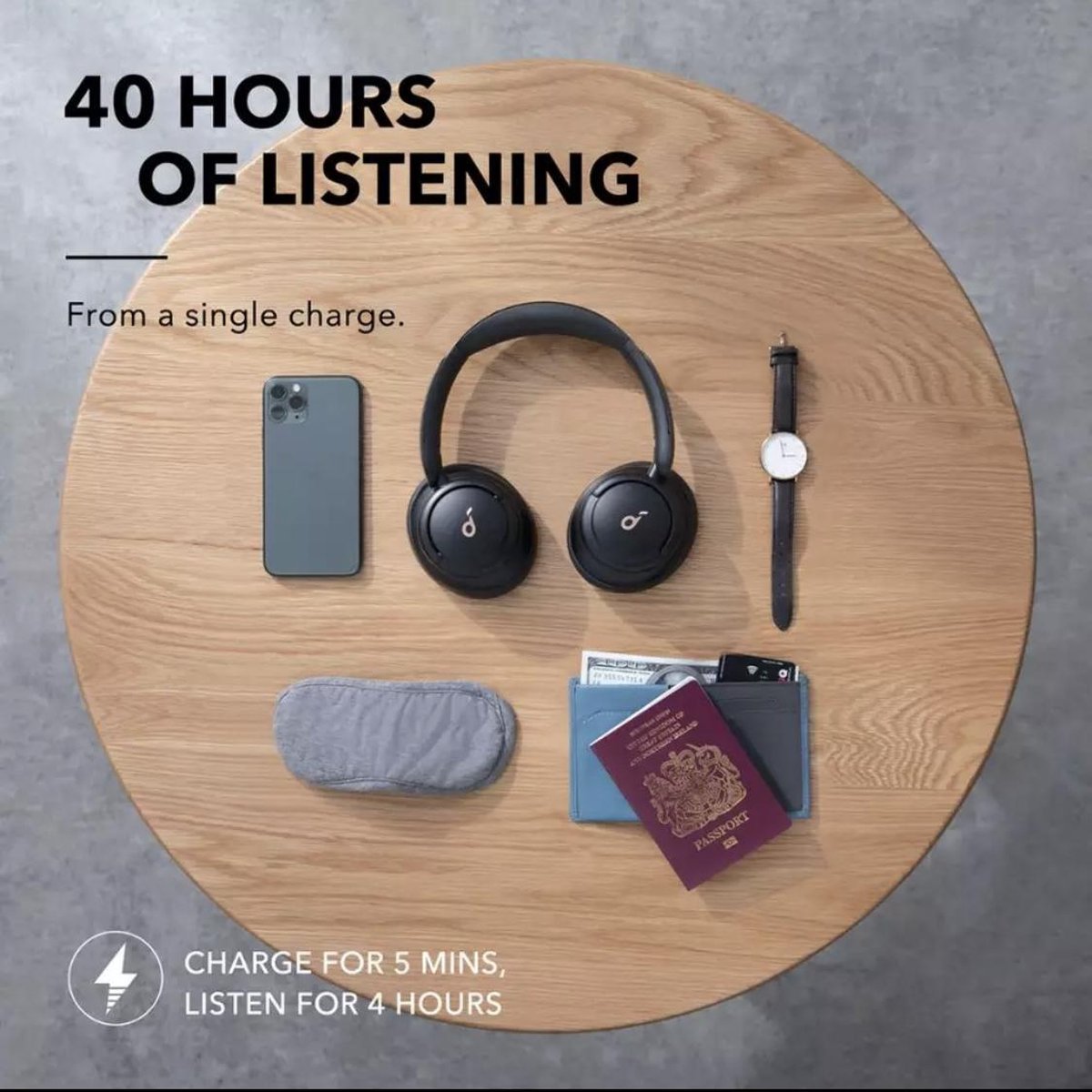 Anker Soundcore Life Q30 - Draadloze over-ear koptelefoon met Noise Cancelling - Roze — afbeelding 6
