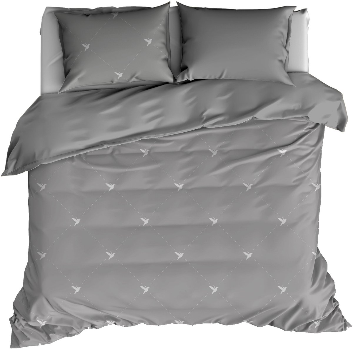 De Witte Lietaer Dekbedovertrek Piper 260 X 240 Cm Katoen Grijs