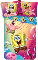 dekbedovertrek simple Spongebob 140 x 200 cm + 1 taie d'oreiller 70 x 90 cm