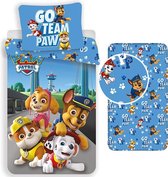 PAW Patrol Dekbedovertrek Set Go - Eenpersoons - Inclusief Hoeslaken - Katoen