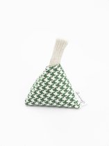 Geurzakjes Groen Wit geblokt Piramide - Lavendel - Duurzaam cadeau - Set van 2