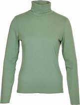 River Woods T-shirt met rolkraag in viscose in groen