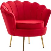 Pippa Design fauteuil - comfortabele stoel - tulpmodel - rood