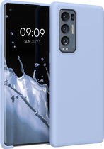 kwmobile telefoonhoesje voor Oppo Find X3 Neo - Hoesje met siliconen coating - Smartphone case in mat lichtblauw