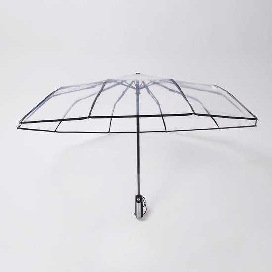 hoe Vochtigheid patroon Opvouwbare paraplu - Inklapbare Paraplu - Doorzichtig - Transparant -  Ø105cm - extra... | bol.com