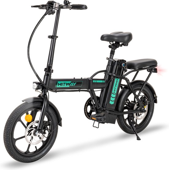 Hitway Elektrische Fiets | Opvouwbare E-bike | 16 Inch | 250W | Zwart