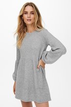 Jacqueline de Yong Trui Jdybrilliant L/s Dress Knt 15234065 Light Grey Melange Dames Maat - XL