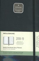 Moleskine Wochen Notizkalender, 18 Monate, 2018/2019, Large/A5, Soft Cover, Schwarz