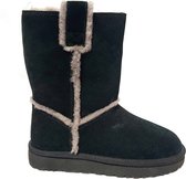 UGG Suede Dames Boot Classic Short Spill Seam Fur 10998078 Black EU 36