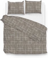 Zo! Home Zale Dekbedovertrek - Lits-jumeaux - 240x200/220 cm - Taupe