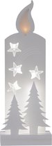 Star Trading Grandy - Kerstverlichting 12 LED's - kaars / sterren / sparren - H 36 cm