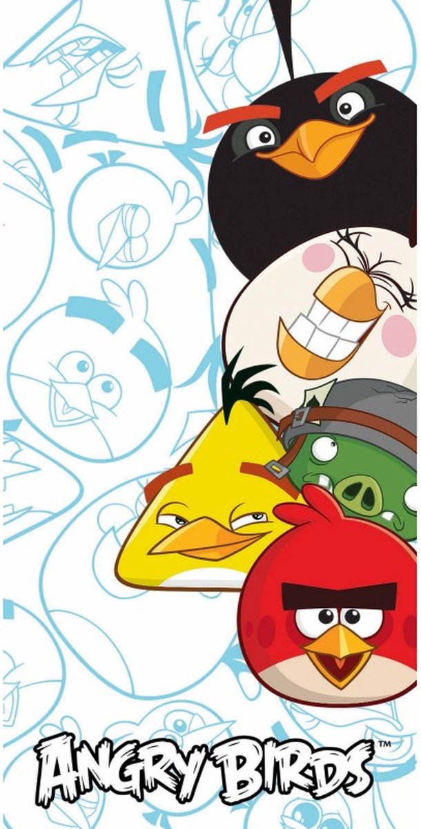 Angry Birds badlaken 70x140cm Katoen